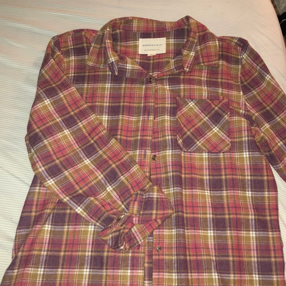 Button Up Boyfriend Fit Flannel